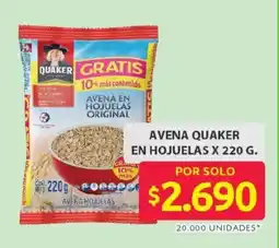 Ara Quaker avena en hojuelas oferta
