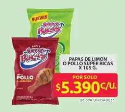 Ara Super ricas papas de limón o pollo oferta