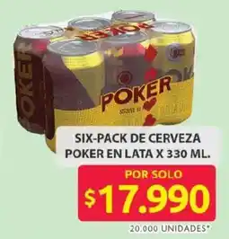 Ara Poker six-pack de cerveza en lata oferta