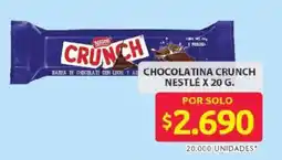 Ara Nestlé chocolatina crunch oferta