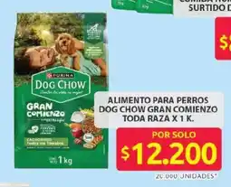 Ara Purina dog chow alimento para perros gran comienzo toda raza oferta