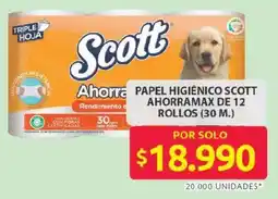 Ara Scott papel higiénico ahorramax oferta