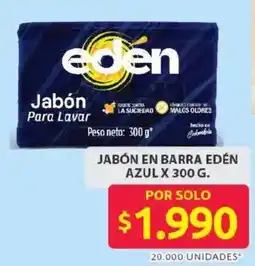 Ara Edén jabón en barra azul oferta