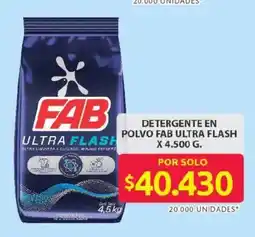Ara fab ultra flash detergente en polvo oferta