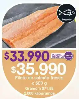 Jumbo Filete de salmón fresco oferta