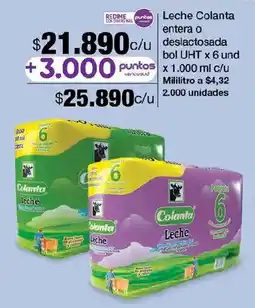 Jumbo Colanta leche entera o deslactosada oferta