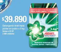 Jumbo Ariel detergente triple poder en polvo oferta