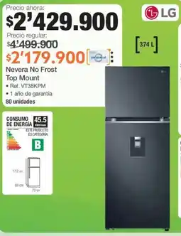 Jumbo Lg nevera no frost oferta