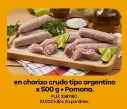Éxito Pomona en chorizo crudo tipo argentino oferta