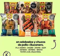 Éxito Bucanero en adobados y chuzos de pollo oferta
