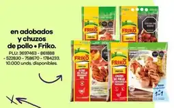 Éxito Friko en adobados y chuzos de pollo oferta