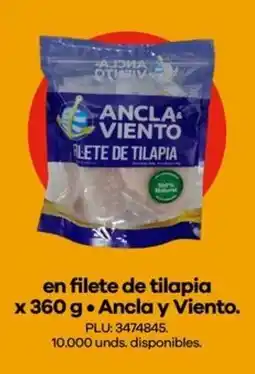 Éxito Ancla y viento en filete de tilapia oferta