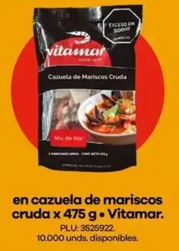 Éxito Vitamar en cazuela de mariscos cruda oferta