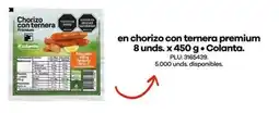 Éxito Colanta en chorizo con ternera premium oferta
