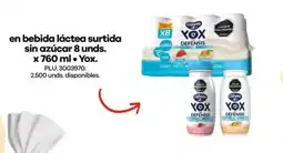 Éxito Yox en bebida láctea surtida sin azúcar oferta