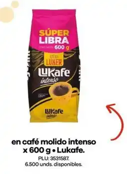 Éxito Lukafe en café molido intenso oferta