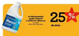 Éxito Blancox en blanqueador poder natural oferta