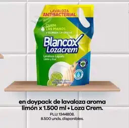 Éxito Loza crem en doypack de lavaloza aroma limón oferta