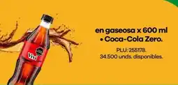 Éxito Coca-cola zero en gaseosa oferta
