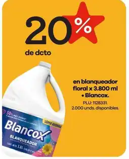 Éxito Blancox en blanqueador floral oferta