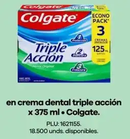 Éxito Colgate en crema dental triple acción oferta