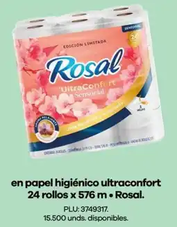 Éxito Rosal en papel higiénico ultraconfort oferta