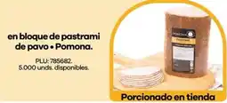 Éxito Pomona en bloque de pastrami de pavo oferta