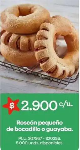 Éxito Roscón pequeño de bocadillo o guayaba oferta