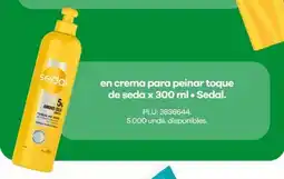 Éxito Sedal en crema para peinar toque de seda oferta