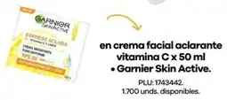Éxito Garnier skin active en crema facial aclarante vitamina c oferta