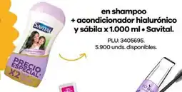 Éxito Savital en shampoo + acondicionador hialurónico y sábila oferta