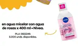 Éxito Nivea en agua micelar con agua de rosas oferta