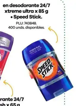 Éxito Speed Stick en desodorante 24/7 xtreme ultra oferta