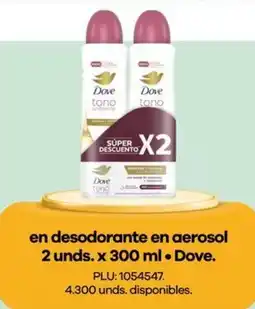 Éxito Dove en desodorante en aerosol oferta