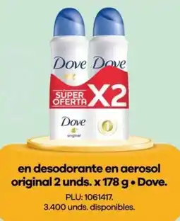 Éxito Dove en desodorante en aerosol original oferta