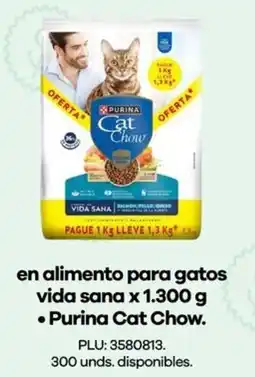 Éxito Purina cat chow en alimento para gatos vida sana oferta
