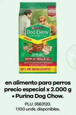 Éxito Purina dog chow en alimento para perros precio especial oferta