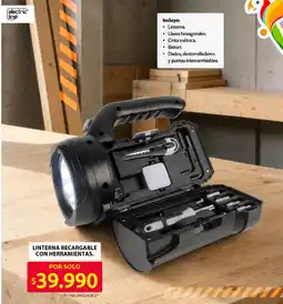 Ara Linterna recargable con herramientas oferta