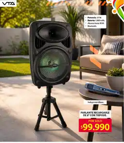 Ara Vta parlante recargable de 8" con trípode oferta