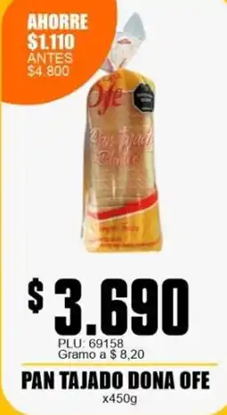 Mercapava Dona ofe pan tajado oferta
