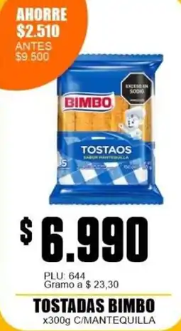 Mercapava Bimbo tostadas mantequilla oferta