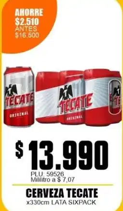Mercapava Cerveza tecate lata oferta