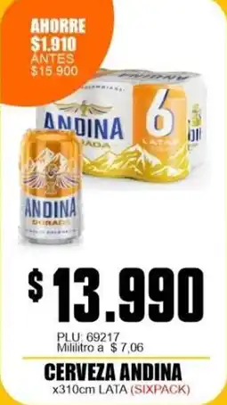 Mercapava Andina cerveza lata oferta
