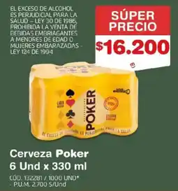 Makro Poker cerveza oferta