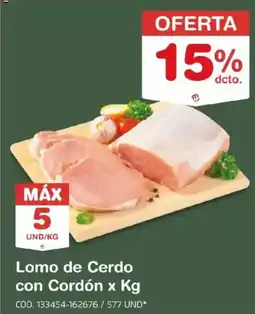 Makro Cordón lomo de cerdo oferta