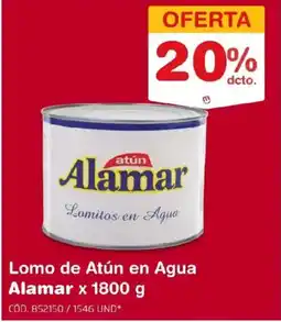 Makro Alamar lomo de atún en agua oferta