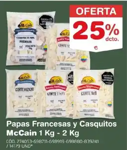 Makro McCain papas francesas y casquitos oferta