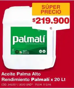 Makro Palmalí aceite palma alto rendimiento oferta