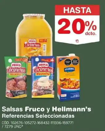 Fruco y Hellmann's salsasreferencias seleccionadas
