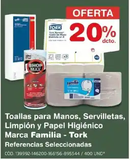 Makro Tork toallas para manos, servilletas, limpión y papel higiénico marca familia oferta